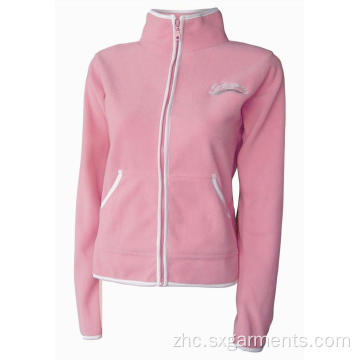 100％聚酯夫人的极地羊毛夹克